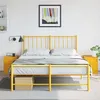 Image de vidaXL Tables de chevet 2 pcs jaune 34,5x39x44 cm acier841626