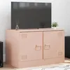 Image de vidaXL Meuble TV rose 67x39x44 cm acier841633