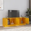 Image de vidaXL Meubles TV 2 pcs jaune moutarde 67x39x44 cm acier