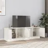 Image de vidaXL Meubles TV 2 pcs blanc 67x39x44 cm acier