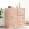 Image de vidaXL Buffet rose 67x39x73 cm acier
