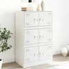 Image de vidaXL Buffet blanc 67x39x107 cm acier841660