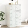 Image de vidaXL Buffet blanc 67x39x107 cm acier