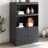 Image de vidaXL Buffet anthracite 67x39x107 cm acier841669