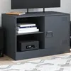 Image de vidaXL Meuble TV anthracite 67x39x44 cm acier841695
