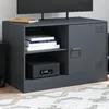 Image de vidaXL Meuble TV anthracite 67x39x44 cm acier