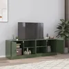 Image de vidaXL Meubles TV 2 pcs vert olive 67x39x44 cm acier