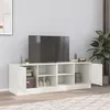 Image de vidaXL Meubles TV 2 pcs blanc 67x39x44 cm acier841702