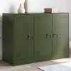Image de vidaXL Buffet vert olive 99x39x73 cm acier