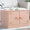 Image de vidaXL Table basse rose 67x50x44 cm acier