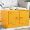 Image de vidaXL Table basse Jaune moutarde 67x50x44 cm acier841730