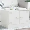 Image de vidaXL Table basse blanc 67x50x44 cm acier841732