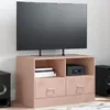 Image de vidaXL Meuble TV rose 67x39x44 cm acier
