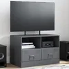 Image de vidaXL Meuble TV anthracite 67x39x44 cm acier