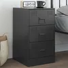 Image de vidaXL Table de chevet noir 34,5x39x62 cm acier841775
