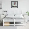 Image de vidaXL Tables de chevet 2 pcs blanc 34,5x39x62 cm acier