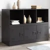 Image de vidaXL Vidaxl Buffet Noir 99x39x73 Cm Acier