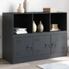 Image de vidaXL Buffet anthracite 99x39x73 cm acier841789