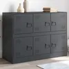 Image de vidaXL Buffet anthracite 99x39x73 cm acier