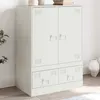 Image de vidaXL Buffet haut blanc 67x39x95 cm acier841810