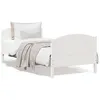Image de vidaXL Cadre de lit avec tête de lit blanc 75x190cm bois de pin massif