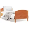 Image de vidaXL Cadre de lit sans matelas cire marron 75x190 cm bois pin massif
