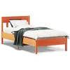 Image de vidaXL Cadre de lit sans matelas cire marron 90x190 cm bois pin massif