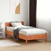 Image de vidaXL Cadre de lit sans matelas cire marron 90x200 cm bois pin massif