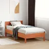 Image de vidaXL Cadre de lit sans matelas cire marron 90x190 cm bois pin massif