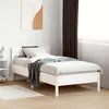 Image de vidaXL Cadre de lit sans matelas blanc 75x190 cm bois de pin massif