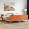 Image de vidaXL Cadre de lit et tête de lit cire marron 180x200 cm bois de pin