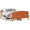 Image de vidaXL Cadre de lit et tÃªte de lit cire marron 150x200 cm bois de pin