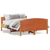 Image de vidaXL Cadre de lit et tÃªte de lit cire marron 140x200 cm bois de pin