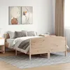 Image de vidaXL Cadre de lit avec tête de lit 140x190 cm bois de pin massif