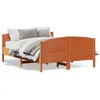 Image de vidaXL Cadre de lit avec tête de lit cire marron 140x190cm bois de pin