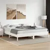 Image de vidaXL Cadre de lit et tête de lit blanc 200x200 cm bois de pin massif