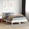 Image de vidaXL Cadre de lit avec tête de lit blanc 150x200 cm bois pin massif