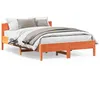 Image de vidaXL Cadre de lit sans matelas cire marron 150x200cm bois pin massif