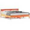 Image de vidaXL Cadre de lit sans matelas cire marron 200x200cm bois pin massif
