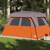 Image de vidaXL Vidaxl Tente De Cabine Familiale 6 Personnes Gris Orange Imperméable