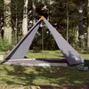 Image de Vidaxl Tente Familiale Tipi 8 Personnes Gris Et Orange ImpermÃ©able