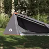 Image de vidaXL Vidaxl Tente De Camping Tunnel 1 Personne Gris Et Orange Imperméable