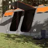 Image de vidaXL Tente familiale tunnel 10 personnes gris et orange imperméable94621