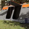 Image de Vidaxl Tente De Camping Tunnel 10 Personnes Gris Et Orange ImpermÃ©able
