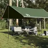 Image de vidaXL Bâche de camping vert 430x380x210 cm imperméable94682