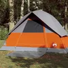 Image de Vidaxl Tente De Camping Ã DÃ´me 3 Personnes Gris Et Orange ImpermÃ©able