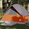 Image de Vidaxl Tente De Camping Ã DÃ´me 4 Personnes Gris Et Orange ImpermÃ©able