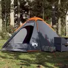 Image de vidaXL Tente de camping à dôme 4 personnes gris et orange imperméable94771