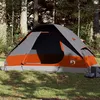 Image de vidaXL Tente familiale à dôme 6 personnes gris et orange imperméable94783