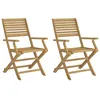 Image de Vidaxl Chaises Pliables De Jardin 2 Pcs Bois Massif D'acacia